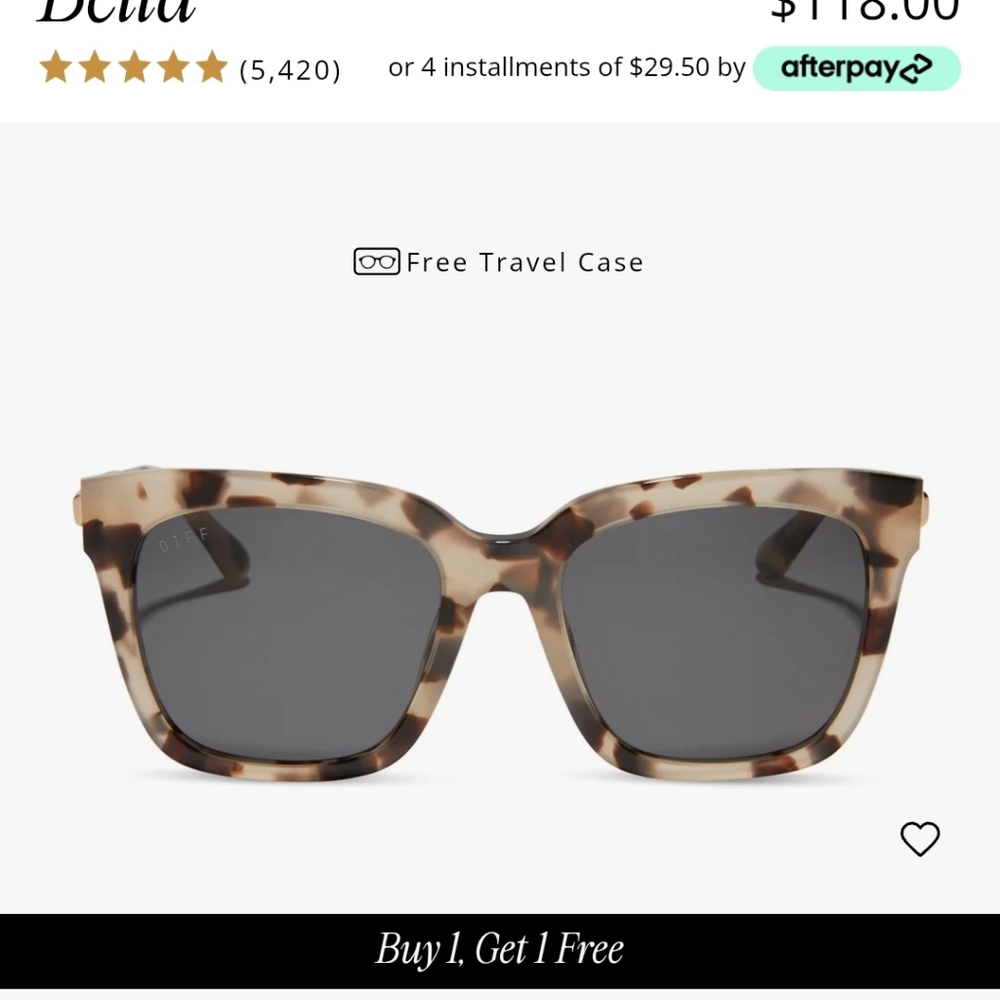 Bella Tortoise Shell Square Sunglasses